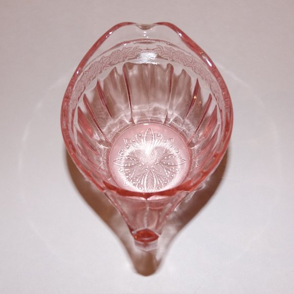 Vintage Jeanette Adam Pink Creamer & Open Sugar Bowl Depression Glass - Picture 5 of 6